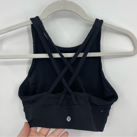 Lululemon Women's Energy Bra High Neck Long Line *Rib (Size 6) - Picture 2 of 4